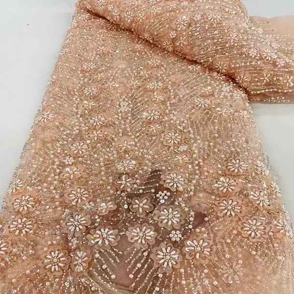عیش و آرام کی بھاری بنا ہوا کڑھائی ٹول موتیوں کی مالا میش موتیوں کے تانے بانے