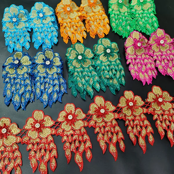 Multi Colour Sequin And Stone Lace Multi Colour Sequin And Stone Lace