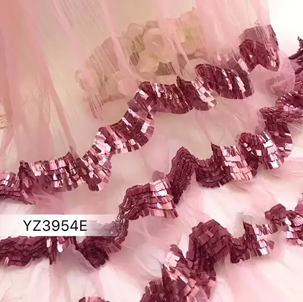 Custom Luxury Heavy Made Embroidery Tulle Beads Lace Mesh Beaded Fabric Custom Luxury Heavy Made Embroidery Tulle Beads Lace Mesh Beaded Fabric