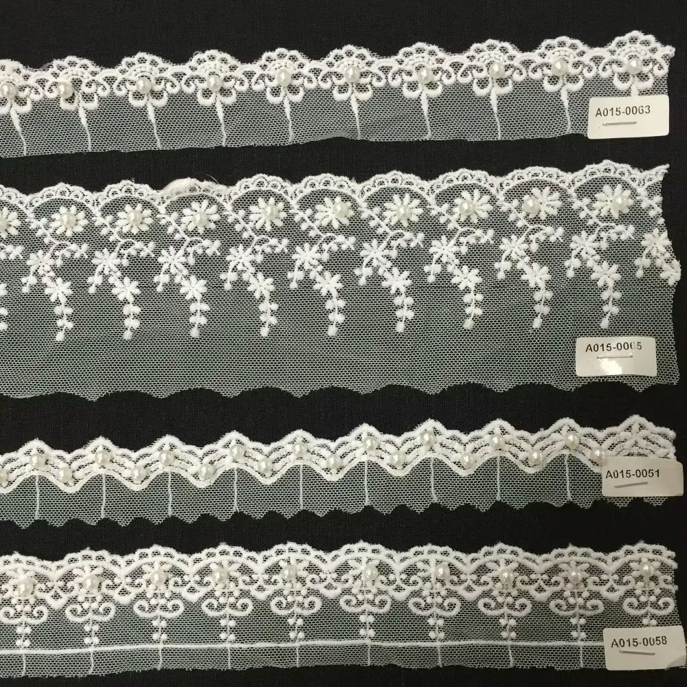 Customized White Milk Silk Embroidery Lace Vintage Chemical Lace For Wedding Dresses Shoes And Other Clothing Accessories