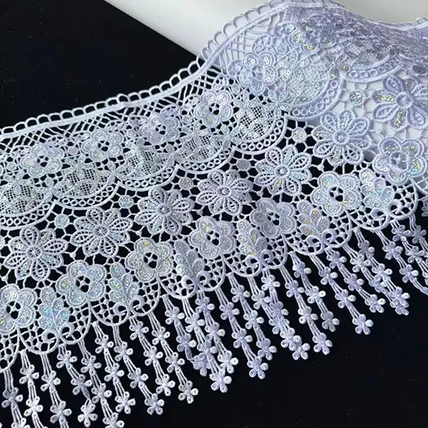 Wholesale Custom Sequin Beaded Lace Trimming Lace Embroidered With Sequins Wholesale Custom Sequin Beaded Lace Trimming Lace Embroidered With Sequins