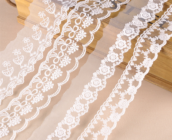 High Quality New Design Cotton Wedding Lace Fabrics/soluble Lace Trimming/Crochet Cotton Cord Embroidered Lace